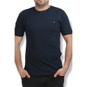 Tricou pentru barbati, din bumbac, cod 058, culoare bleumarin