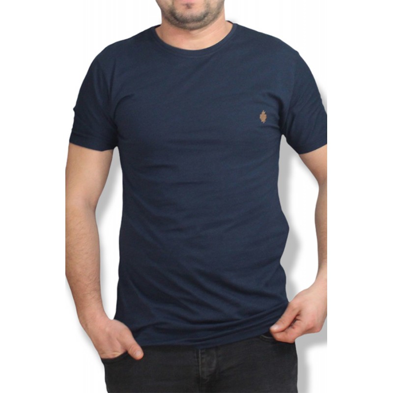 Tricou pentru barbati, din bumbac, cod 059, culoare bleumarin Livrare Gratuita 24-48 de ore si Cadou la orice comanda