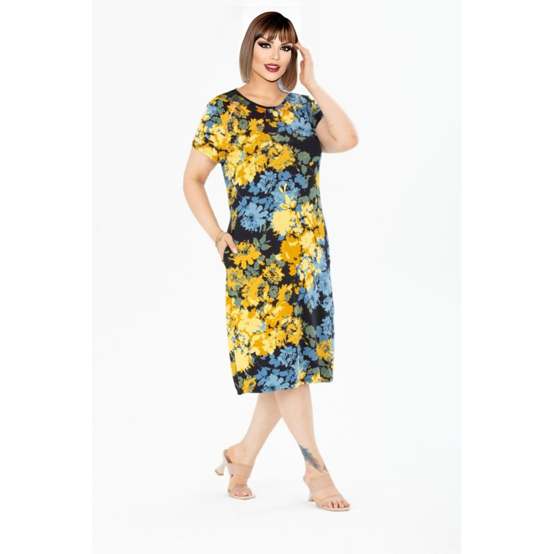 Rochie cu flori galbene