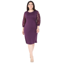 Rochie de zi Florina, stil casual, culoare mov
