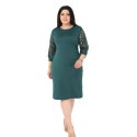 Rochie de zi Florina, stil casual, culoare verde