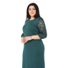 Rochie de zi Florina, stil casual, culoare verde