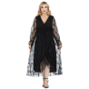 Rochie lunga Silvia, pentru ocazii, din dantela, model elegant, culoare negru