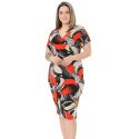 Rochie  de zi, Valentina, model 31, imprimeu multicolor