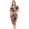 Rochie  de zi, Valentina, model 31, imprimeu multicolor