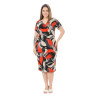 Rochie  de zi, Valentina, model 31, imprimeu multicolor