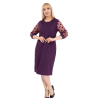 Rochie de zi Teodora, stil casual, culoare mov