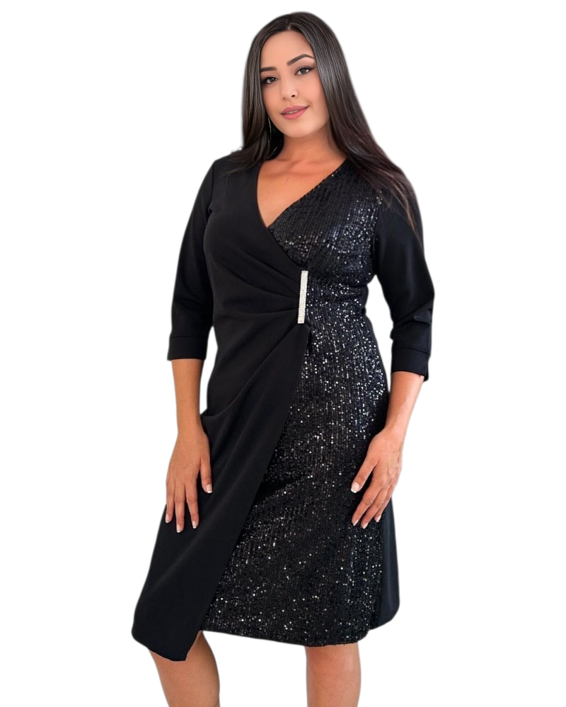 Rochie eleganta Delia, culoare negru