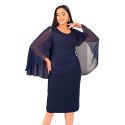Rochie eleganta Roma, culoare bleumarin