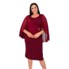 Rochie eleganta Roma, culoare bordo