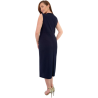 Rochie Nicole, bleumarin, elegantă tip sacou cu Detalii Aurii și Croială Cambrată