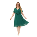 Rochie Iulia, din voal, culoare verde