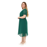 Rochie Iulia, din voal, culoare verde