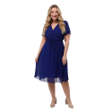 Rochie Iulia, din voal, culoare albastru