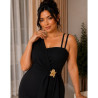 Rochie Eleganta Midi Cleopatra – Rafinament și Asimetrie Moderna, culoare negru