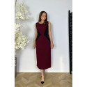 Rochie midi, Adriana, Croială Cambrată, cu aplicatii din dantela, Efect Modelator, plus size