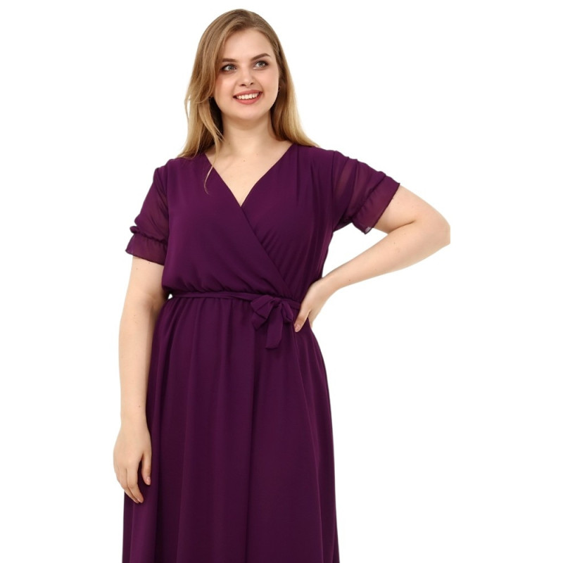Rochie Iulia, din voal, culoare mov