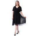 Rochie Iulia, din voal, culoare negru