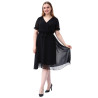 Rochie Iulia, din voal, culoare negru