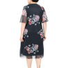 Rochie Anca, model1, Neagra de Zi / Ocazie cu Tull și Imprimeu Floral | tophaine.ro
