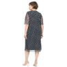 Rochie Anca Elegantă Neagră cu Buline Albe și Strat de Tull Fluid – Stil Retro-Chic