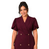 Rochie Julia, Bordo, Tip Sacou, cu Nasturi dubli si Mâneci Lalea – Eleganță Desăvârșita