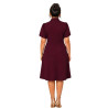 Rochie Julia, Bordo, Tip Sacou, cu Nasturi dubli si Mâneci Lalea – Eleganță Desăvârșita