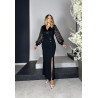 Rochie lunga Miruna, pentru ocazii, culoare negru