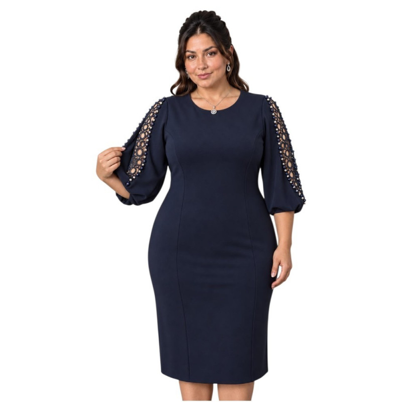 Rochie eleganta Liana, culoare Bleumarin
