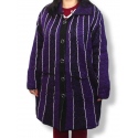 Jacheta Lidia, tip Cardigan tricotat, culoare mov cu negru, cu buzunare si nasturi