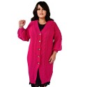 Jacheta Arabela, tip Cardigan tricotat pentru femei, oversize, marime mare, inchidere cu nasturi